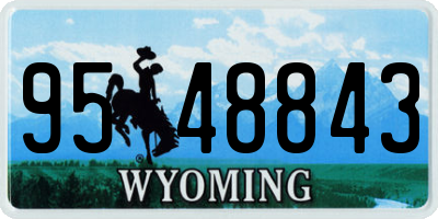 WY license plate 9548843