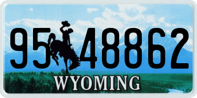 WY license plate 9548862