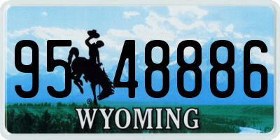 WY license plate 9548886