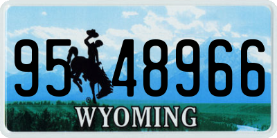 WY license plate 9548966