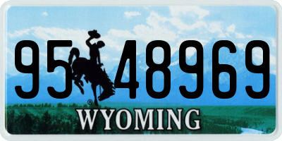 WY license plate 9548969