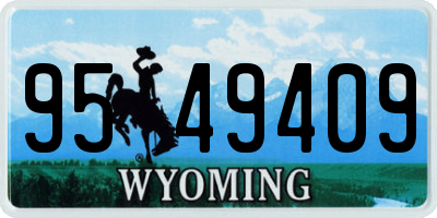 WY license plate 9549409