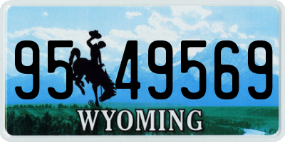 WY license plate 9549569
