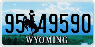 WY license plate 9549590