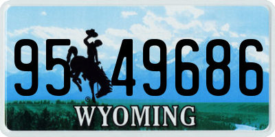 WY license plate 9549686