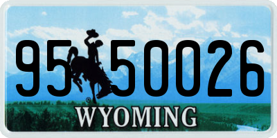WY license plate 9550026