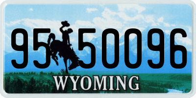 WY license plate 9550096