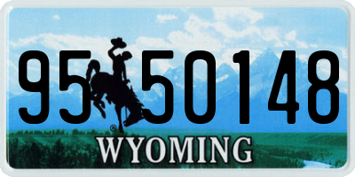 WY license plate 9550148