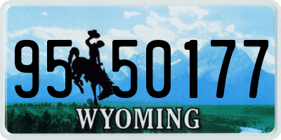 WY license plate 9550177
