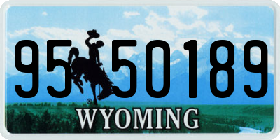 WY license plate 9550189