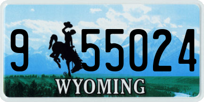 WY license plate 955024