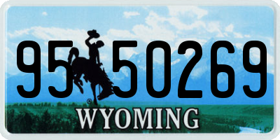 WY license plate 9550269