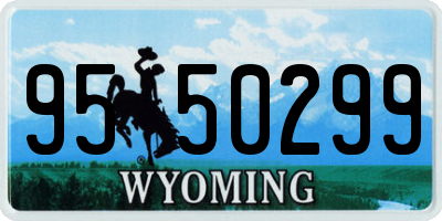 WY license plate 9550299