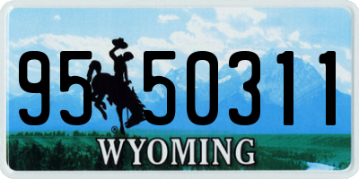 WY license plate 9550311