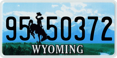 WY license plate 9550372