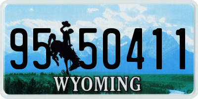 WY license plate 9550411