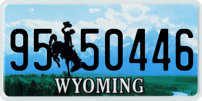 WY license plate 9550446