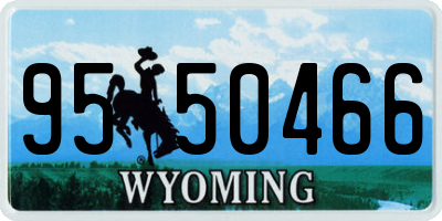 WY license plate 9550466