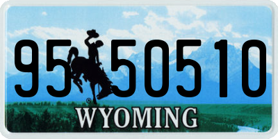 WY license plate 9550510