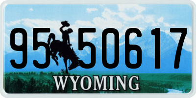 WY license plate 9550617