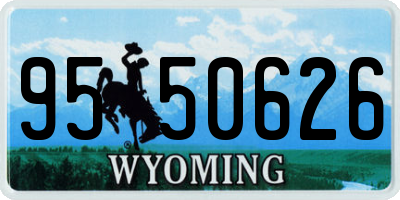 WY license plate 9550626