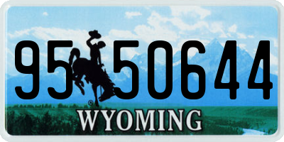 WY license plate 9550644