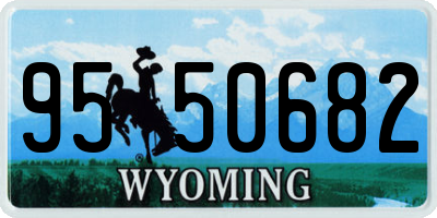 WY license plate 9550682