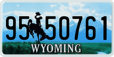 WY license plate 9550761