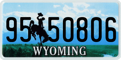 WY license plate 9550806