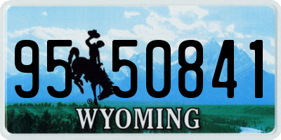 WY license plate 9550841