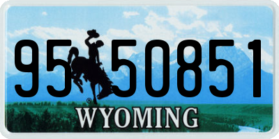 WY license plate 9550851