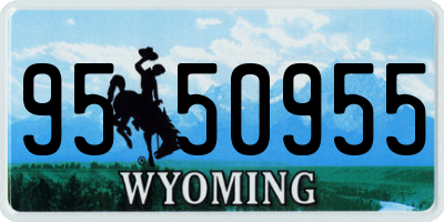 WY license plate 9550955