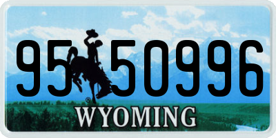 WY license plate 9550996