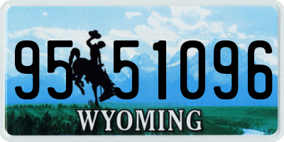 WY license plate 9551096
