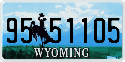 WY license plate 9551105