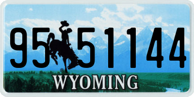 WY license plate 9551144