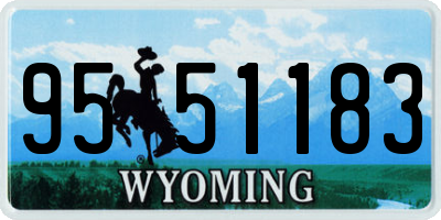 WY license plate 9551183