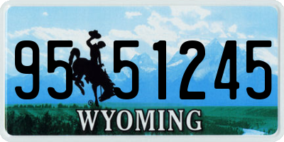 WY license plate 9551245