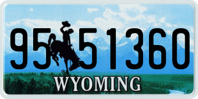 WY license plate 9551360