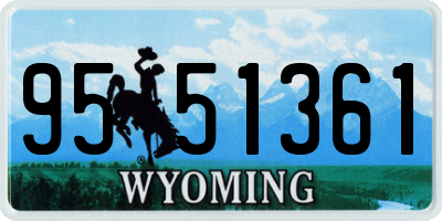 WY license plate 9551361