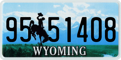 WY license plate 9551408