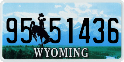 WY license plate 9551436