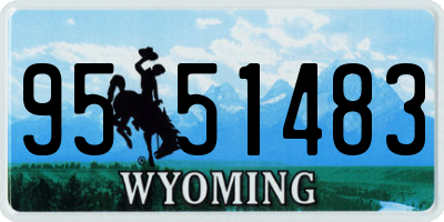 WY license plate 9551483