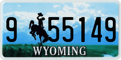 WY license plate 955149