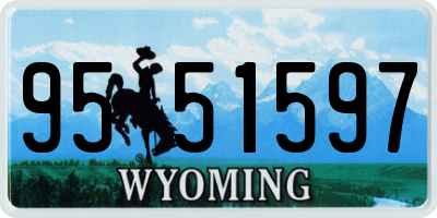 WY license plate 9551597
