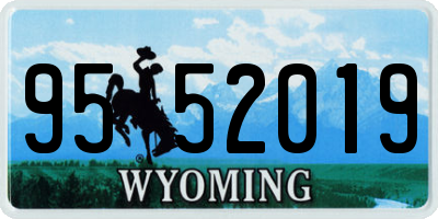 WY license plate 9552019