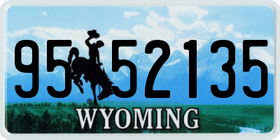 WY license plate 9552135