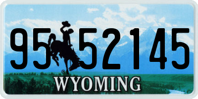 WY license plate 9552145