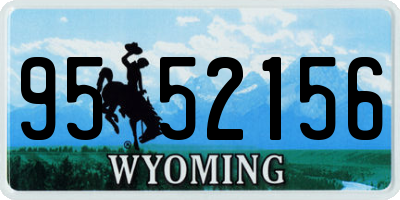 WY license plate 9552156