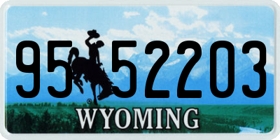 WY license plate 9552203